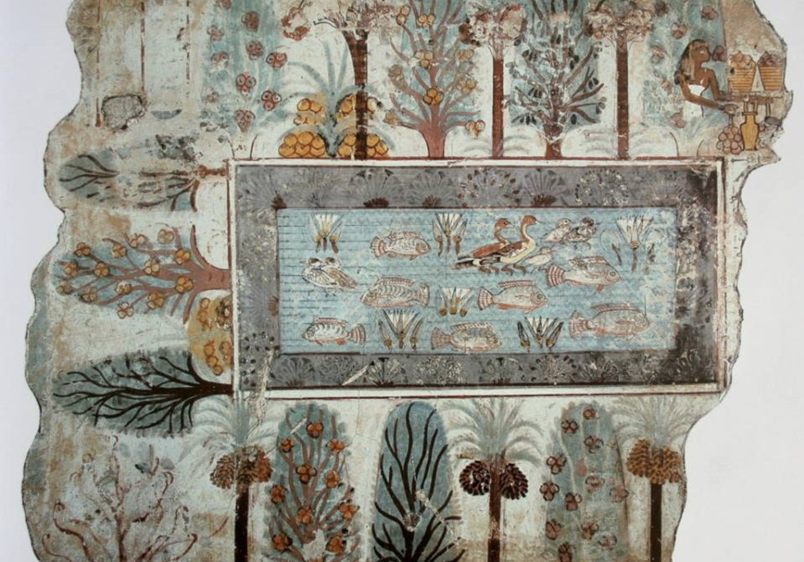 Garden of Nebamun, ~BC 1400, 古埃及墓室壁画