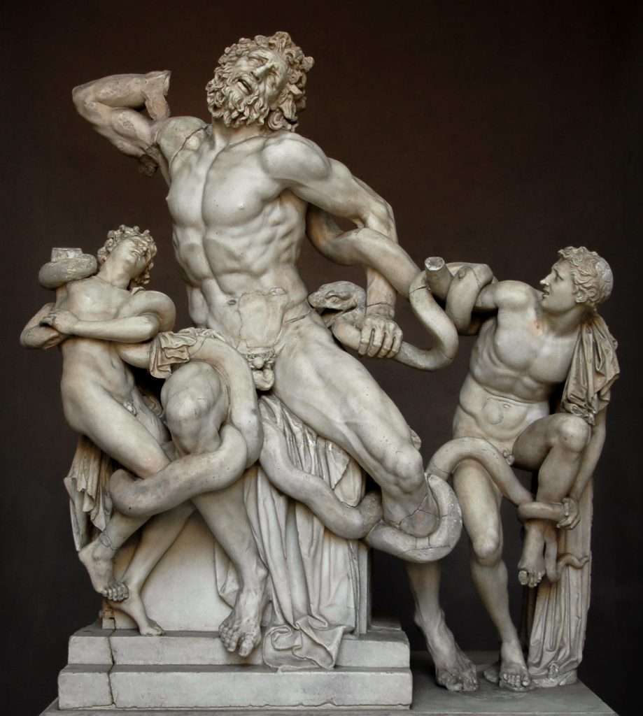The Laocoon group. Marble. 1st century CE. Inv. No. 1059. Rome, Vatican Museums, Pio-Clementine Museum.